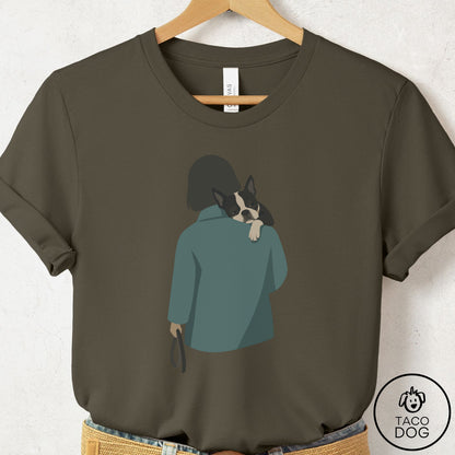 Boston Terrier Carry T-Shirt Army Taco-Dog