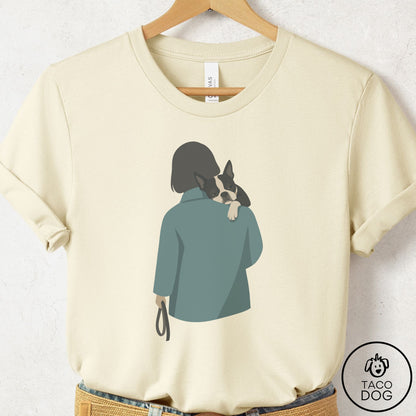 Boston Terrier Carry T-Shirt Natural Taco-Dog
