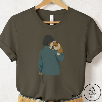 English Bulldog Carry T-Shirt Army Taco-Dog