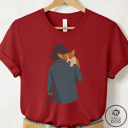 Corgi Carry T-Shirt Canvas Red Taco-Dog