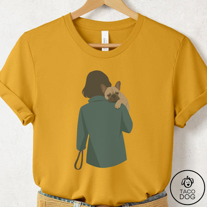 French Bulldog Frenchie Carry T-Shirt Mustard Taco-Dog
