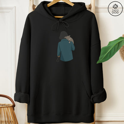 Italian Greyhound Whippet Carry Hoodie Black Taco-Dog