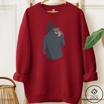 Schnauzer Carry Sweatshirt Garnet Taco-Dog