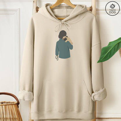 Pug Carry Hoodie Sand Taco-Dog