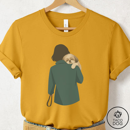 Shih Tzu Carry T-Shirt Mustard Taco-Dog