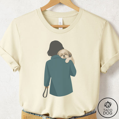 Shih Tzu Carry T-Shirt Natural Taco-Dog