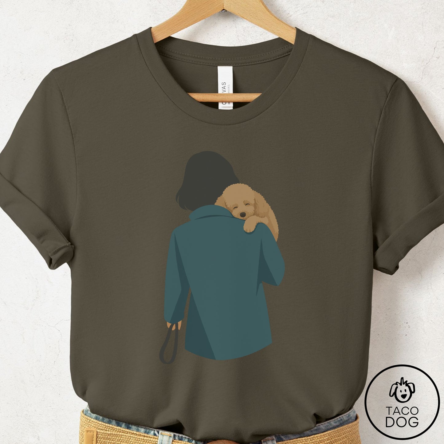 Poodle Carry T-Shirt Army Taco-Dog