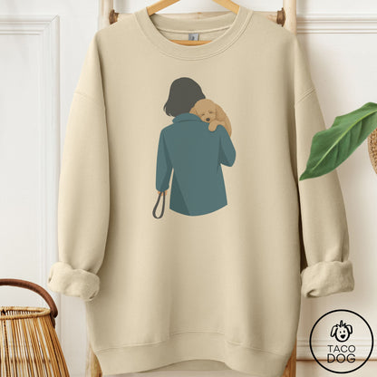 Poodle Carry Sweatshirt Sand Taco-Dog