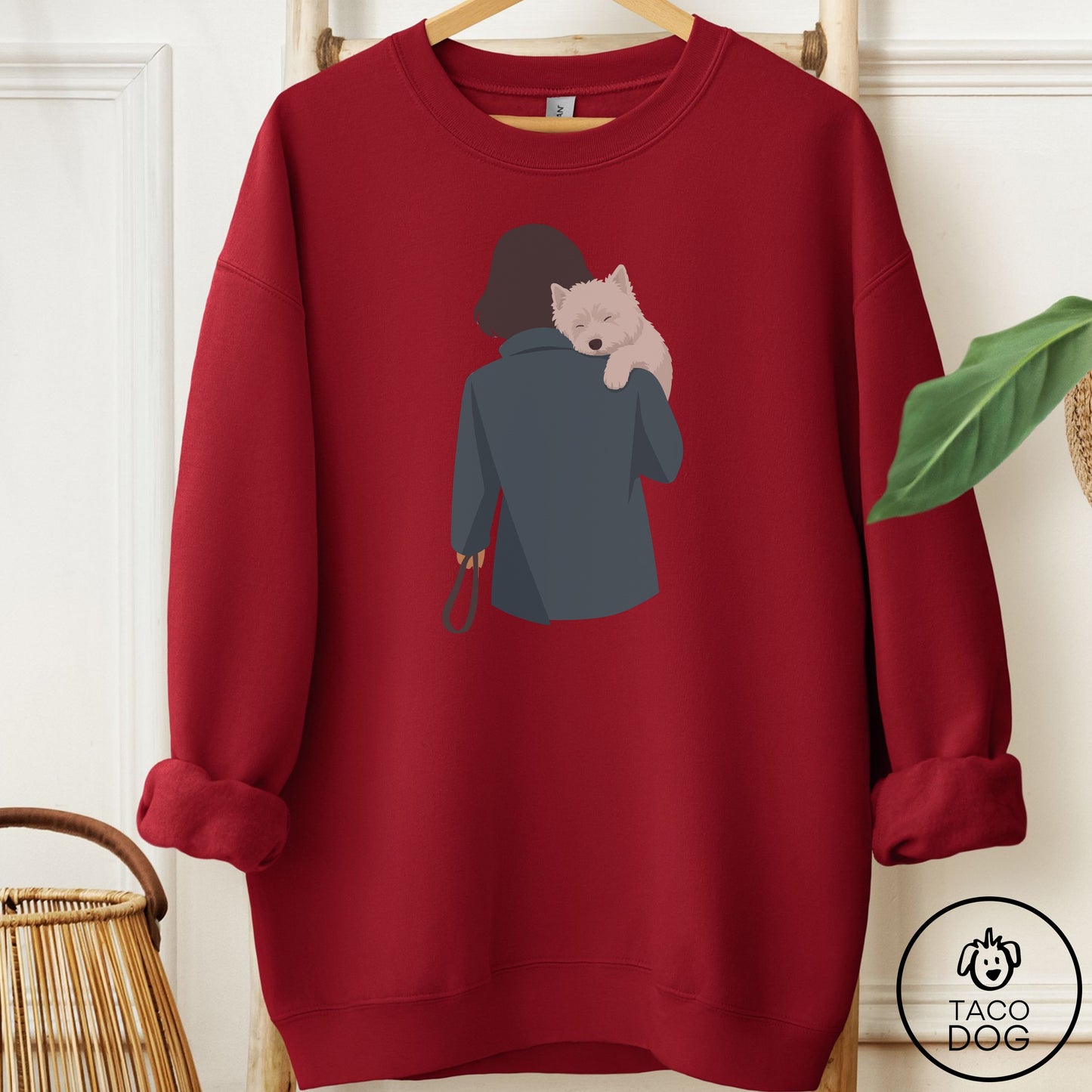 Westie Carry Sweatshirt Garnet Taco-Dog
