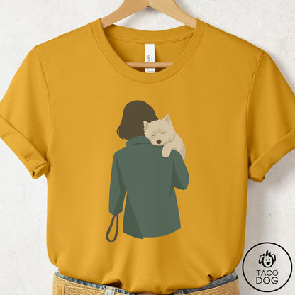Westie Carry T-Shirt Mustard Taco-Dog