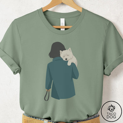 Westie Carry T-Shirt Sage Taco-Dog
