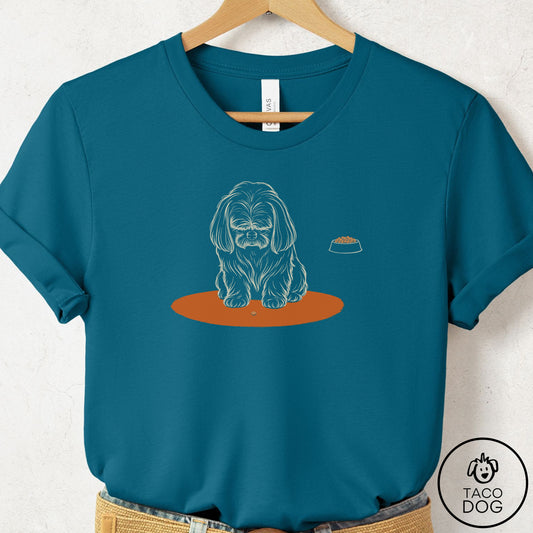 Shih Tzu Carryout T-Shirt Deep Teal Taco-Dog