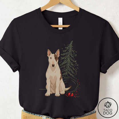Bull Terrier Christmas Joy T-Shirt Black Taco-Dog