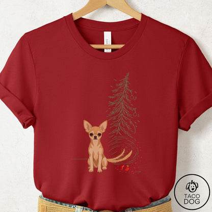 Chihuahua Christmas Joy T-Shirt Canvas Red Taco-Dog