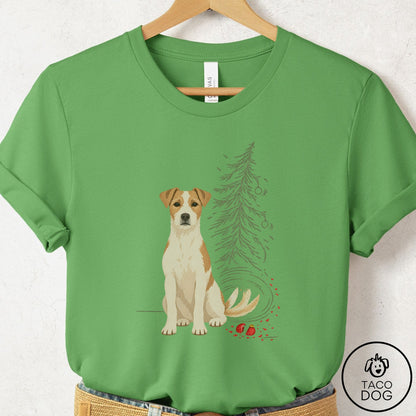 Jack Russell Christmas Joy T-Shirt Leaf Taco-Dog