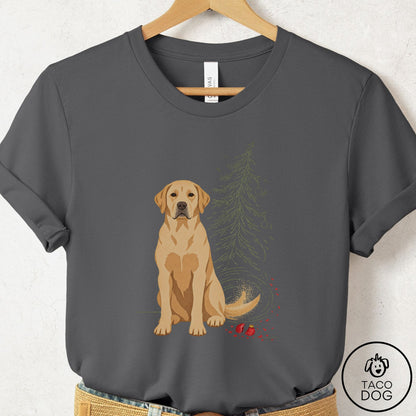 Labrador Retriever Christmas Joy T-Shirt Asphalt Taco-Dog