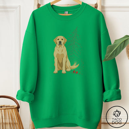 Labrador Retriever Christmas Joy Sweatshirt Irish Green Taco-Dog