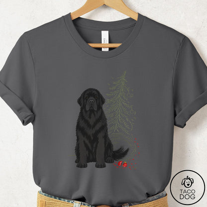 Newfoundland Christmas Joy T-Shirt Asphalt Taco-Dog