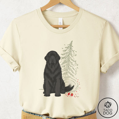 Newfoundland Christmas Joy T-Shirt Natural Taco-Dog