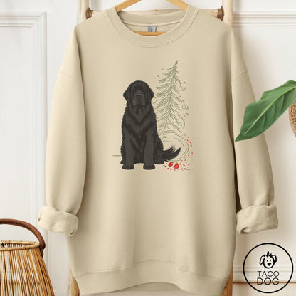 Newfoundland Christmas Joy Sweatshirt Sand Taco-Dog