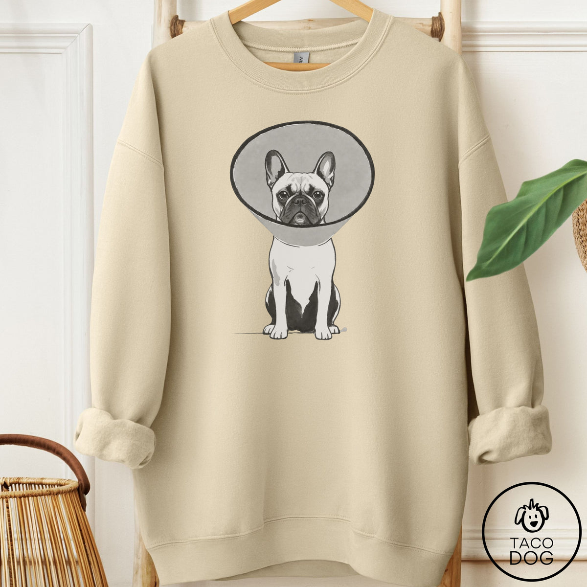 French Bulldog Frenchie Cone Sweatshirt Sand Taco-Dog