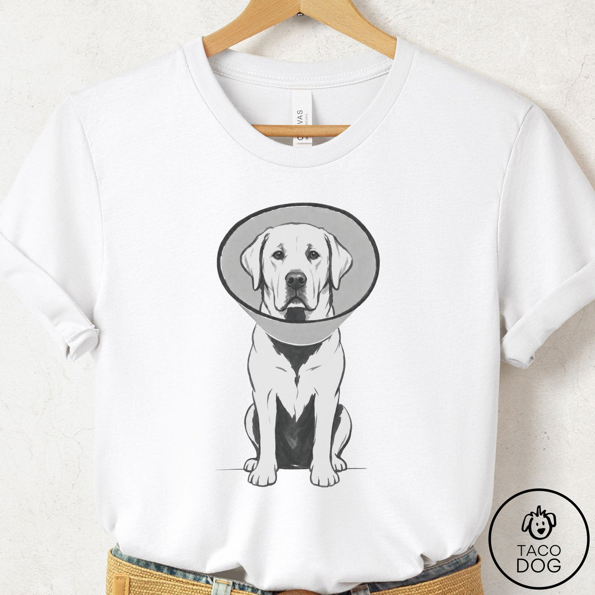 Labrador Retriever Cone T-Shirt, design close-up