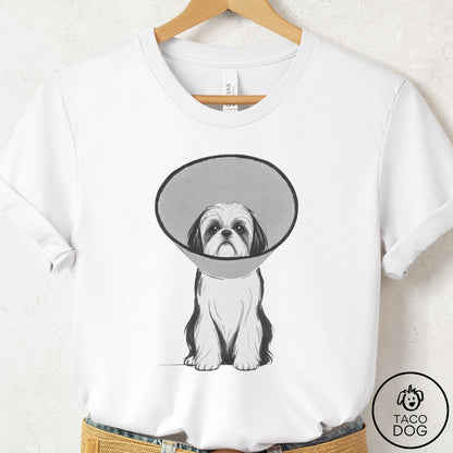 Shih Tzu Cone T-Shirt White Taco-Dog