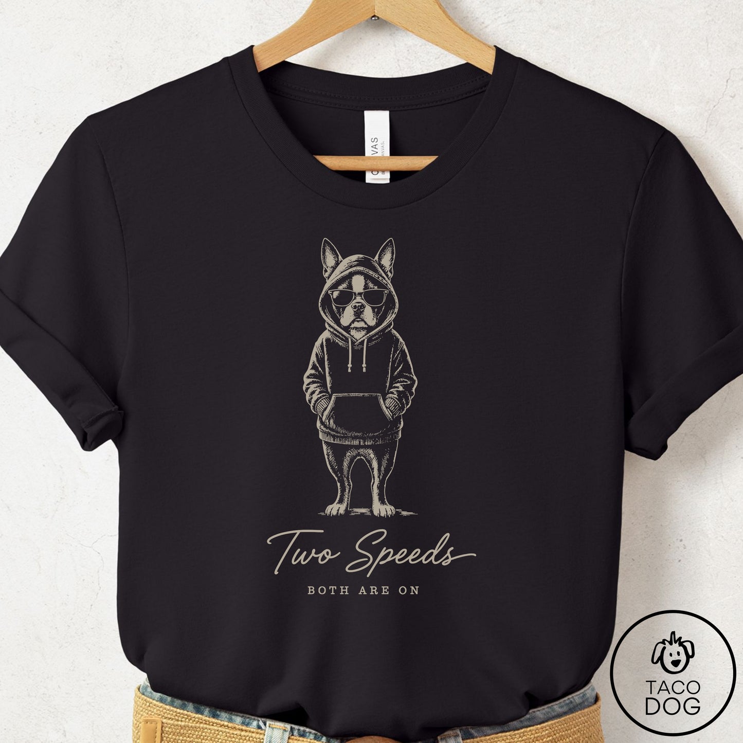 Boston Terrier Cool T-Shirt Black Taco-Dog