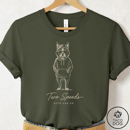 Boston Terrier Cool T-Shirt Military Green Taco-Dog