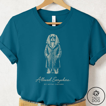 Cavalier King Charles Spaniel Cool T-Shirt Deep Teal Taco-Dog
