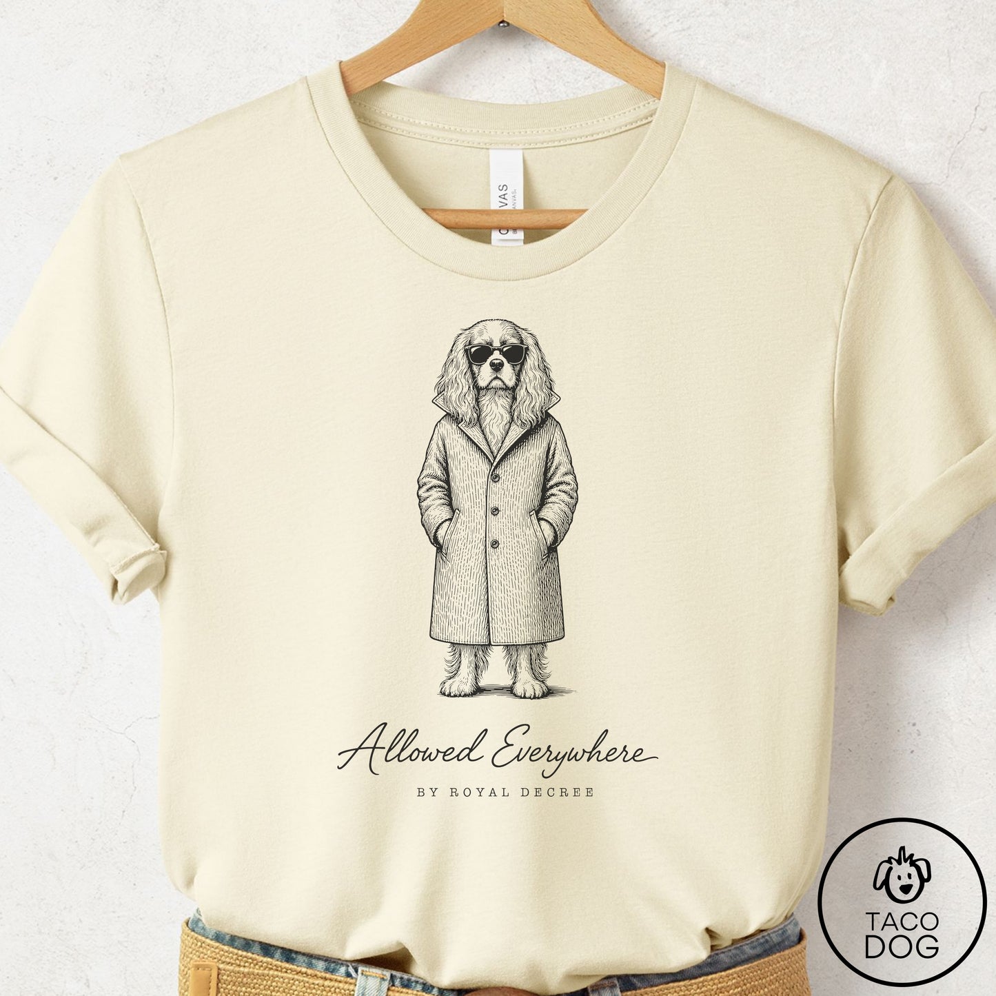 Cavalier King Charles Spaniel Cool T-Shirt Natural Taco-Dog