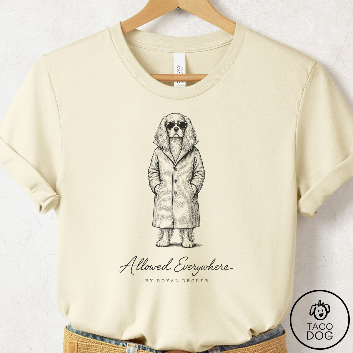 Cavalier King Charles Spaniel Cool T-Shirt, design close-up