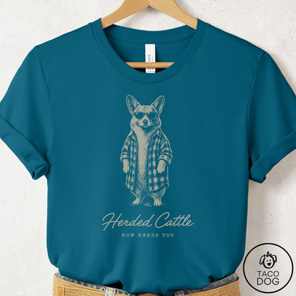 Corgi Cool T-Shirt Deep Teal Taco-Dog