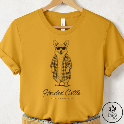 Corgi Cool T-Shirt Mustard Taco-Dog