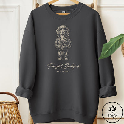 Dachshund Cool Sweatshirt Charcoal Taco-Dog