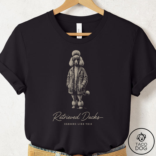 Poodle Cool T-Shirt Black Taco-Dog