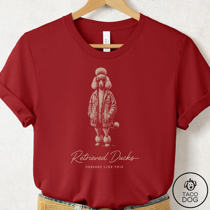 Poodle Cool T-Shirt Canvas Red Taco-Dog