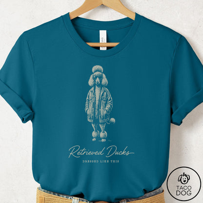 Poodle Cool T-Shirt Deep Teal Taco-Dog