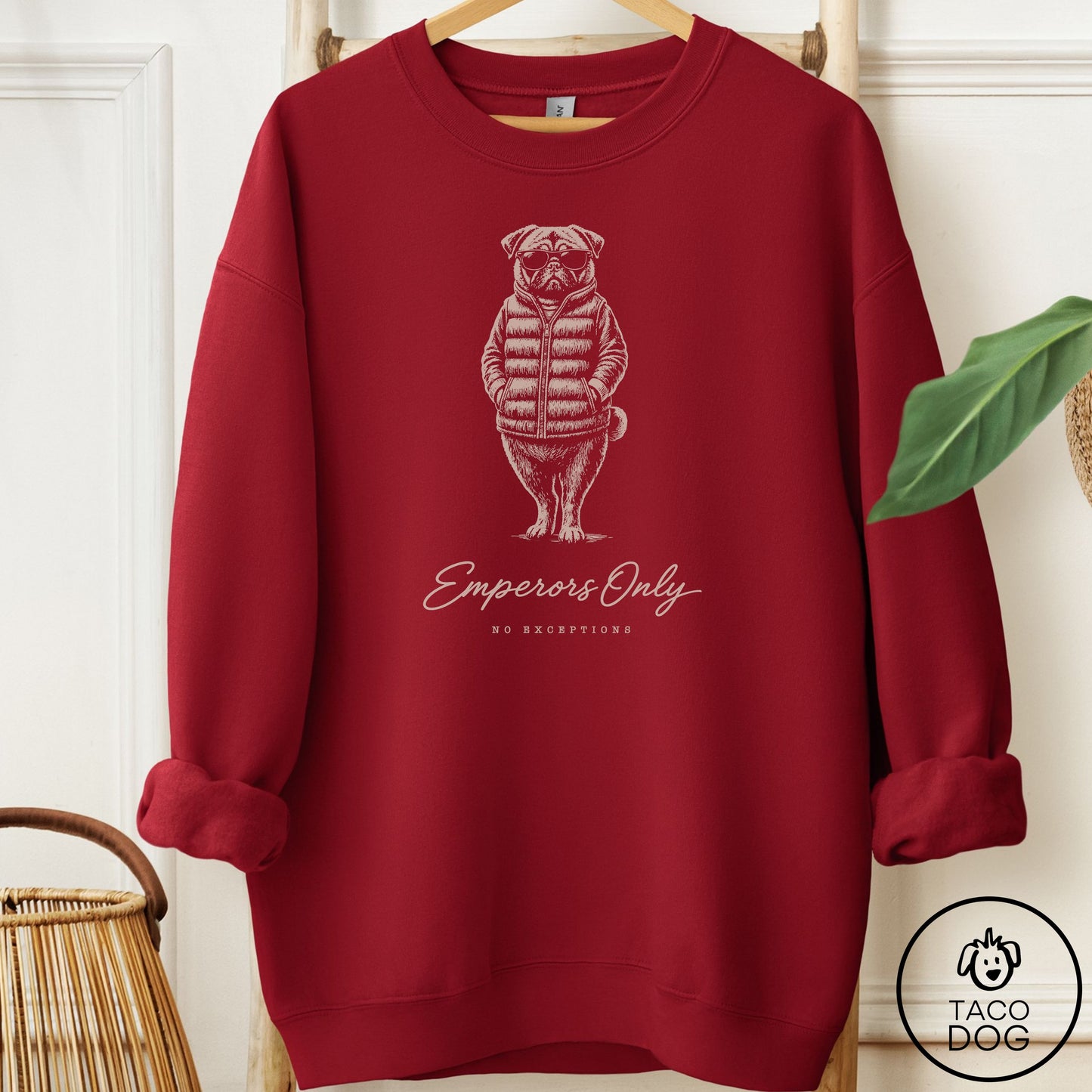 Pug Cool Sweatshirt Garnet Taco-Dog
