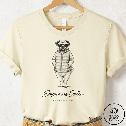 Pug Cool T-Shirt Natural Taco-Dog