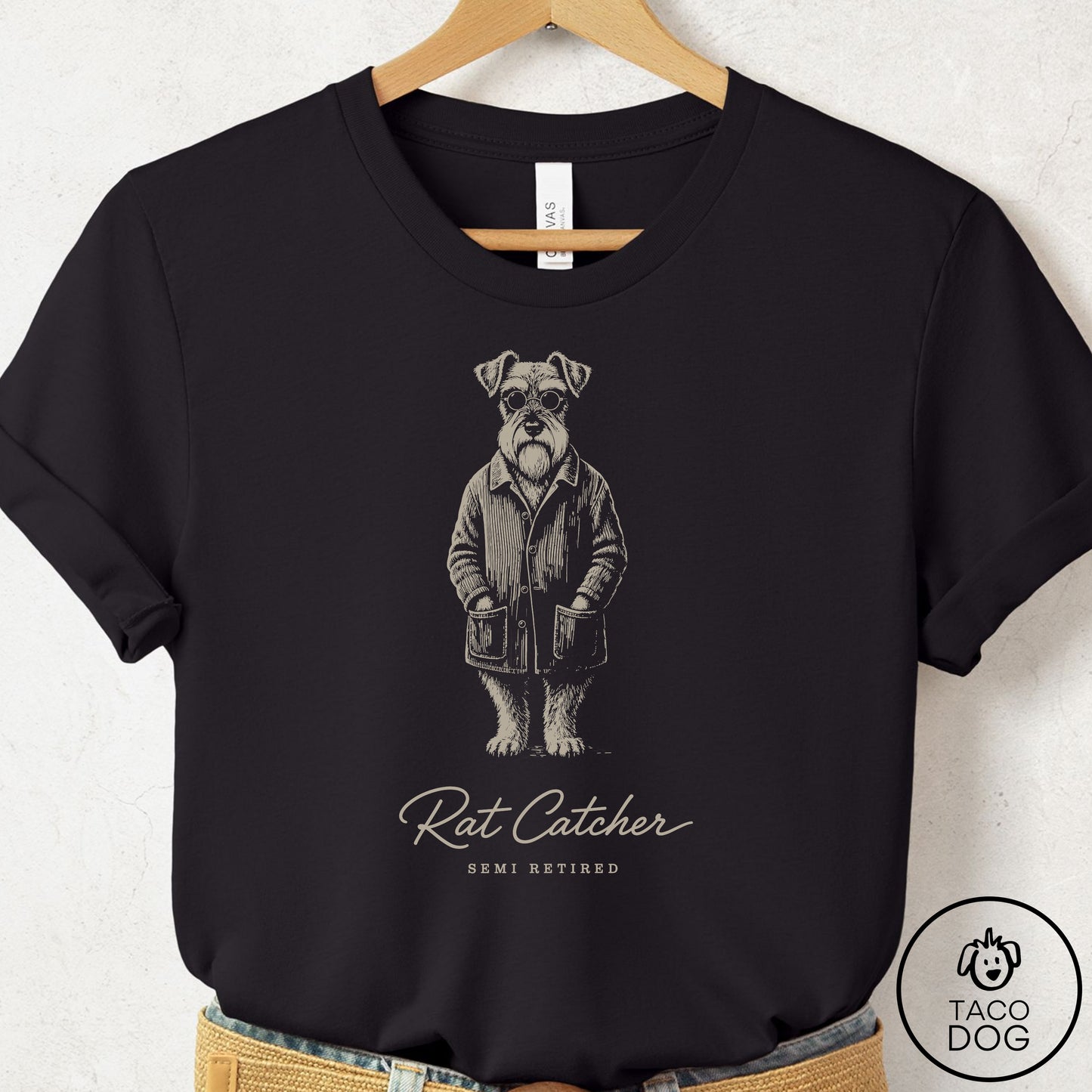 Schnauzer Cool T-Shirt Black Taco-Dog