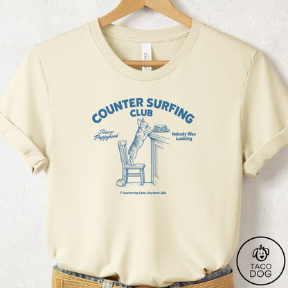 Chihuahua Counter Surfing Club T-Shirt Natural S Taco-Dog