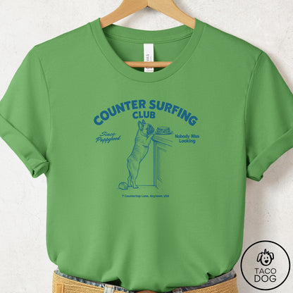 French Bulldog Frenchie Counter Surfing Club T-Shirt Leaf S Taco-Dog