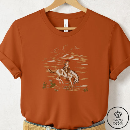 Australian Shepherd 1950s Cowboy T-Shirt Autumn Taco-Dog