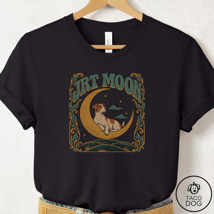 Jack Russell Crescent Moon T-Shirt Black Taco-Dog