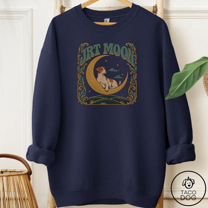 Jack Russell Crescent Moon Sweatshirt Navy Taco-Dog