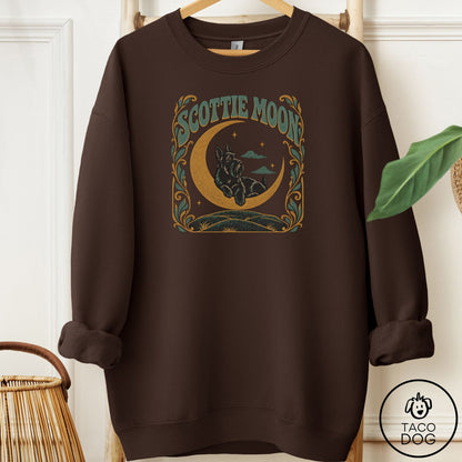 Scottie Crescent Moon Sweatshirt Dark Chocolate Taco-Dog