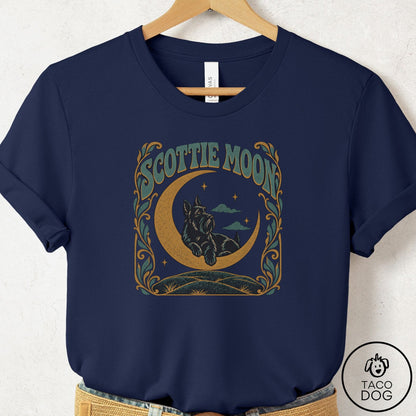 Scottie Crescent Moon T-Shirt Navy Taco-Dog