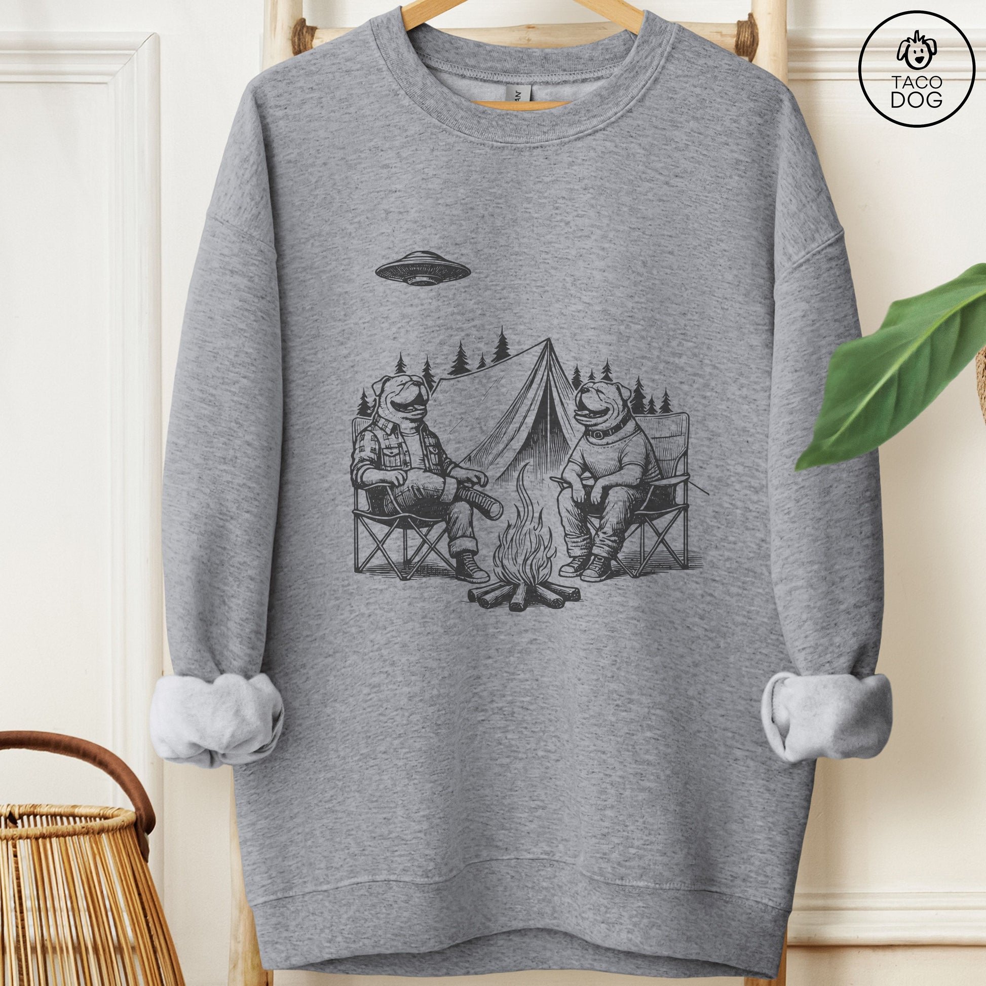 Alien Campfire Scene Cozy Sweatshirt product