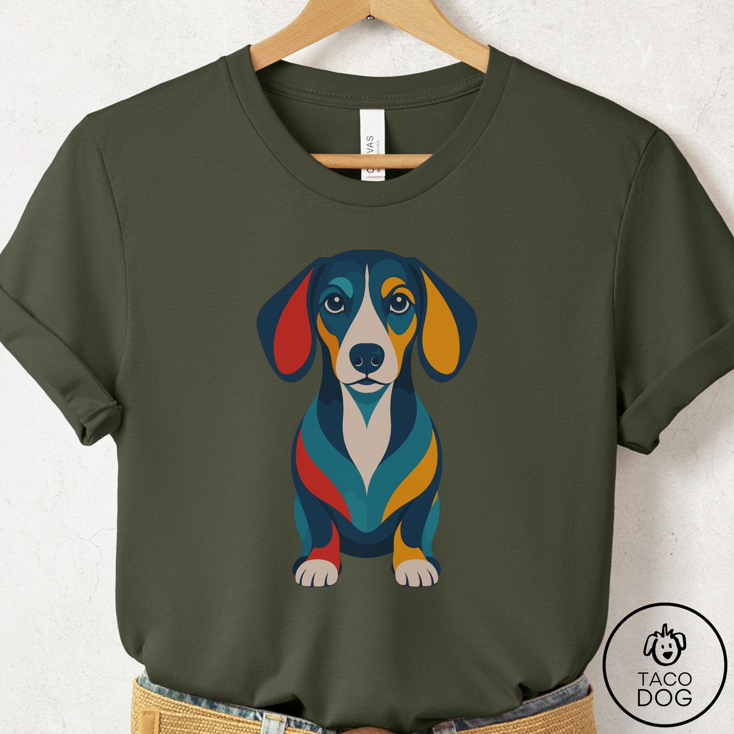 Dachshund Color Block T-Shirt